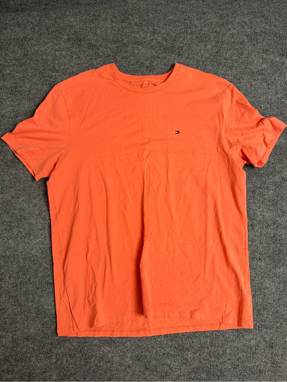 Tommy Hilfiger Bright Orange Crew Neck Tee